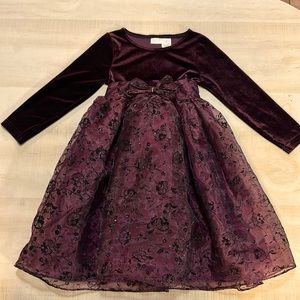 Perfectly dressed formal taffeta overlay with velvet and glitter design